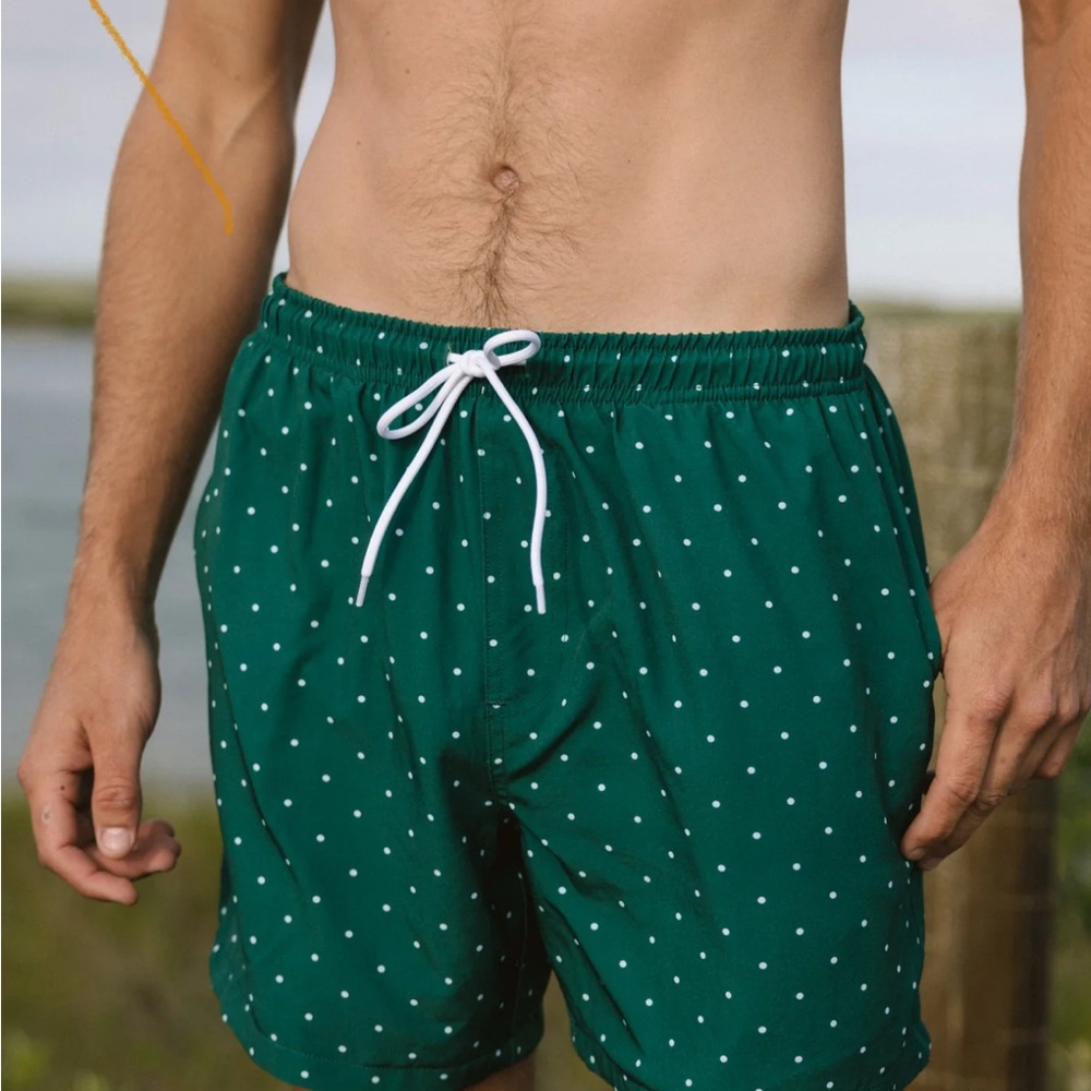 Green Polka Dot Swim Trunks NWT Medium | Grey Bandit x Ana